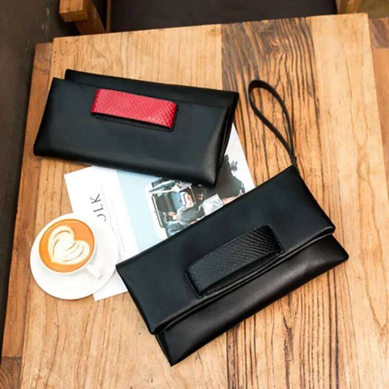 Genuine Leather Clutch Popular Women's Handbag New Style Feminine Temperament Fashion Grab Envelope Ladies' Shoulder Bag