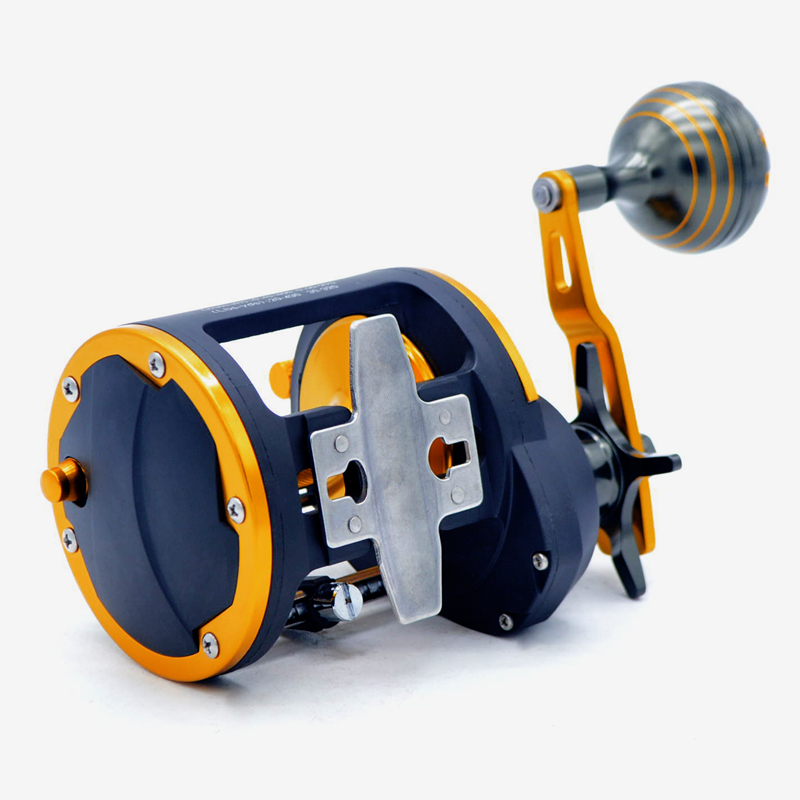 Camekoon Conventional Star Drag Reel 26 LB Max Drag 4.1:1 Gear Ratio Right Handed Level Wind Baitcasting Fishing