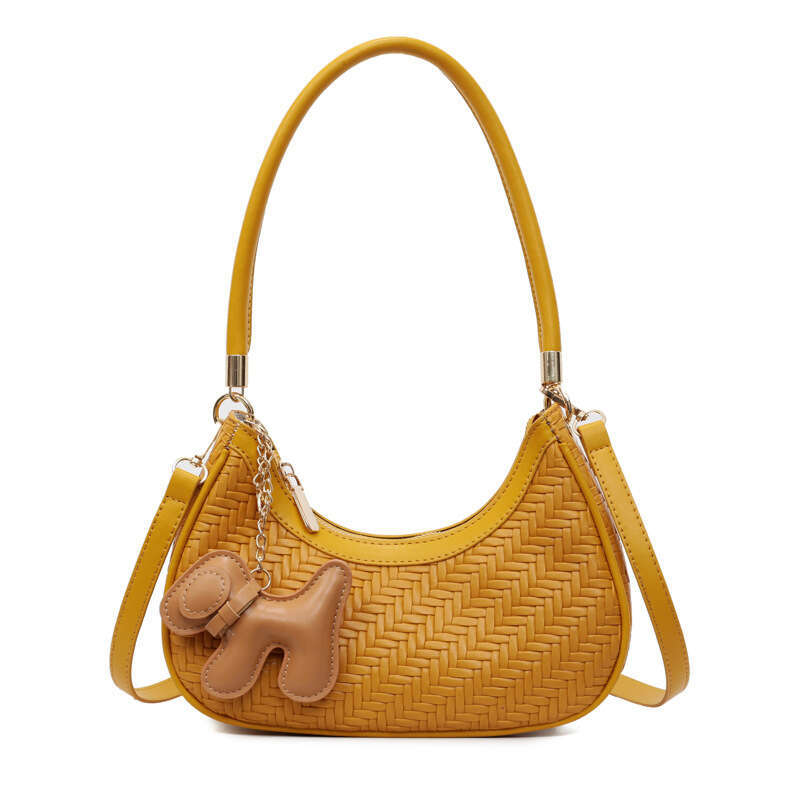 Women's 2025 Summer New Versatile Crossbody Dumpling Simple Woven Single Shoulder Underarm Bag for Women