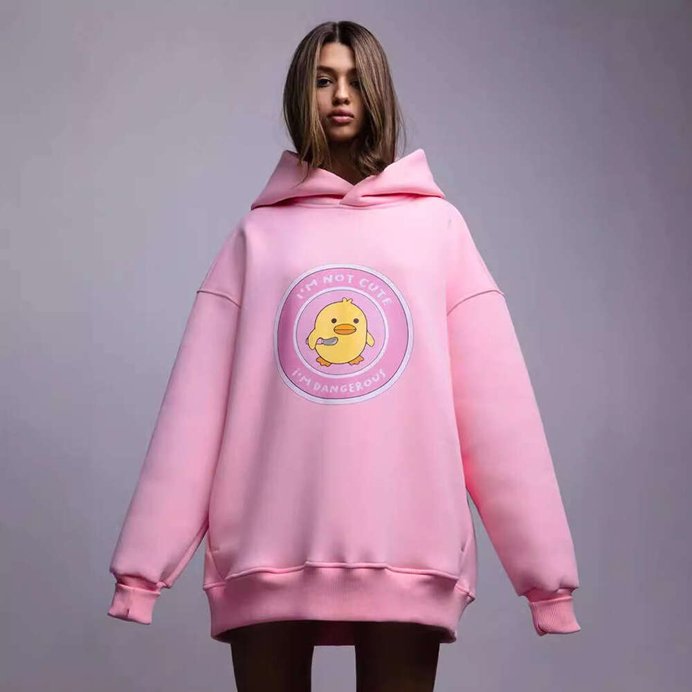 Autumn Winter New Women's Loose Fit Hoodie Sweatshirt With Print B5