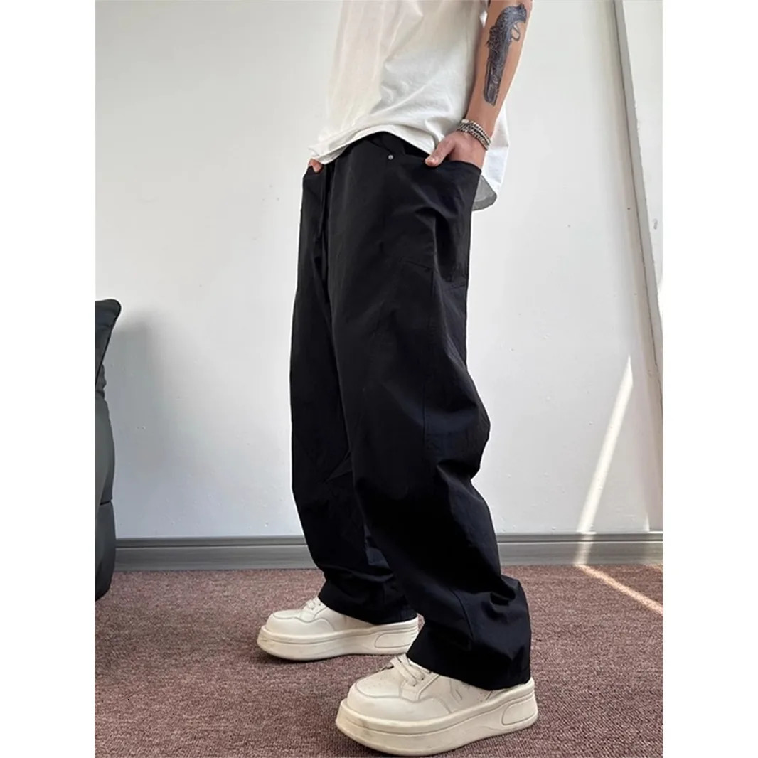 Fashion Scimitar Casual Pants for Men 2025 Summer Thin Mens Pants Loose Wide-leg Work Pants for Men Pant Sets Fishing 250715