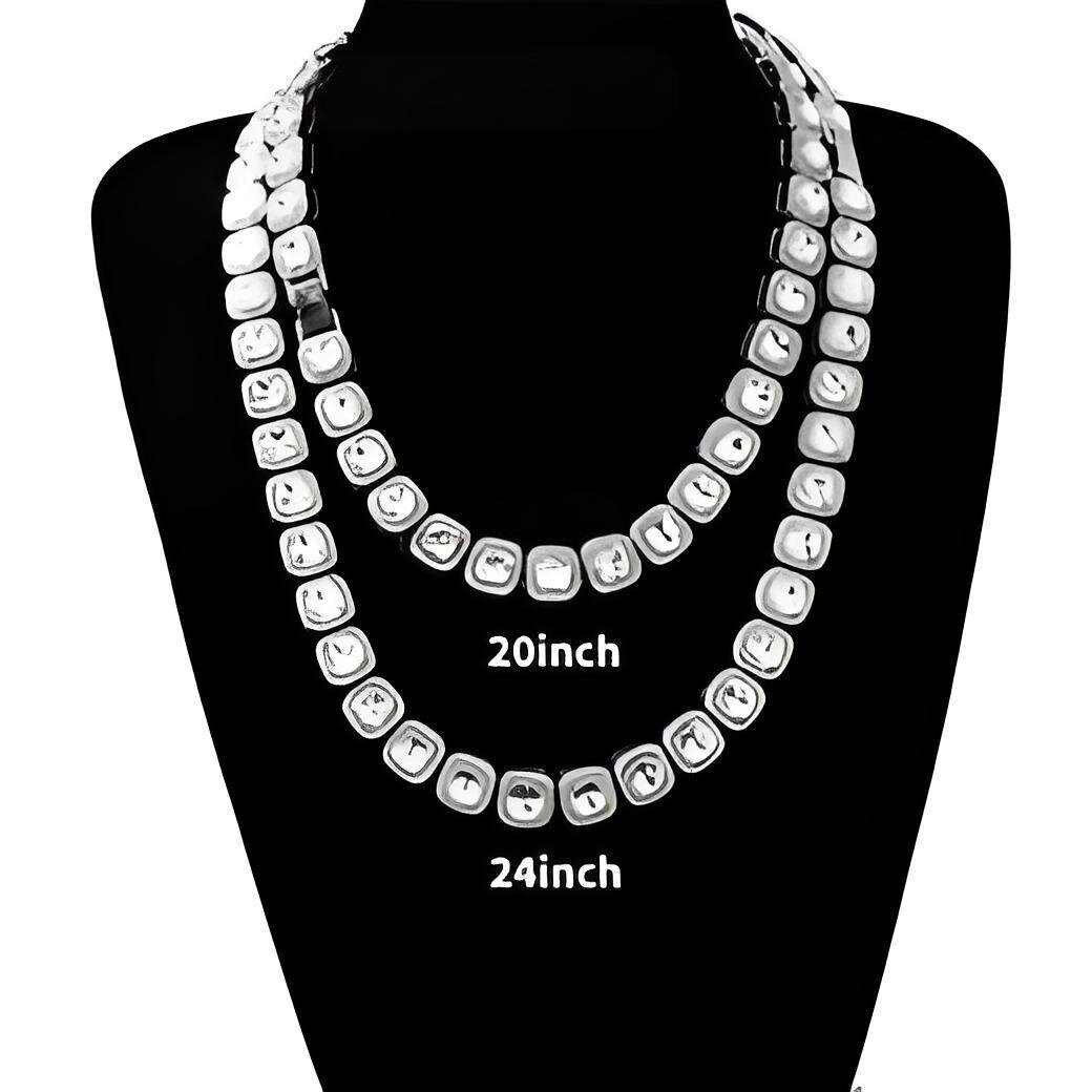 Cuban k Iced Out Men Necklace Sier/gold Tennis Chain Designer Dia Set Hiphop Rapper Necklaces Free shipping