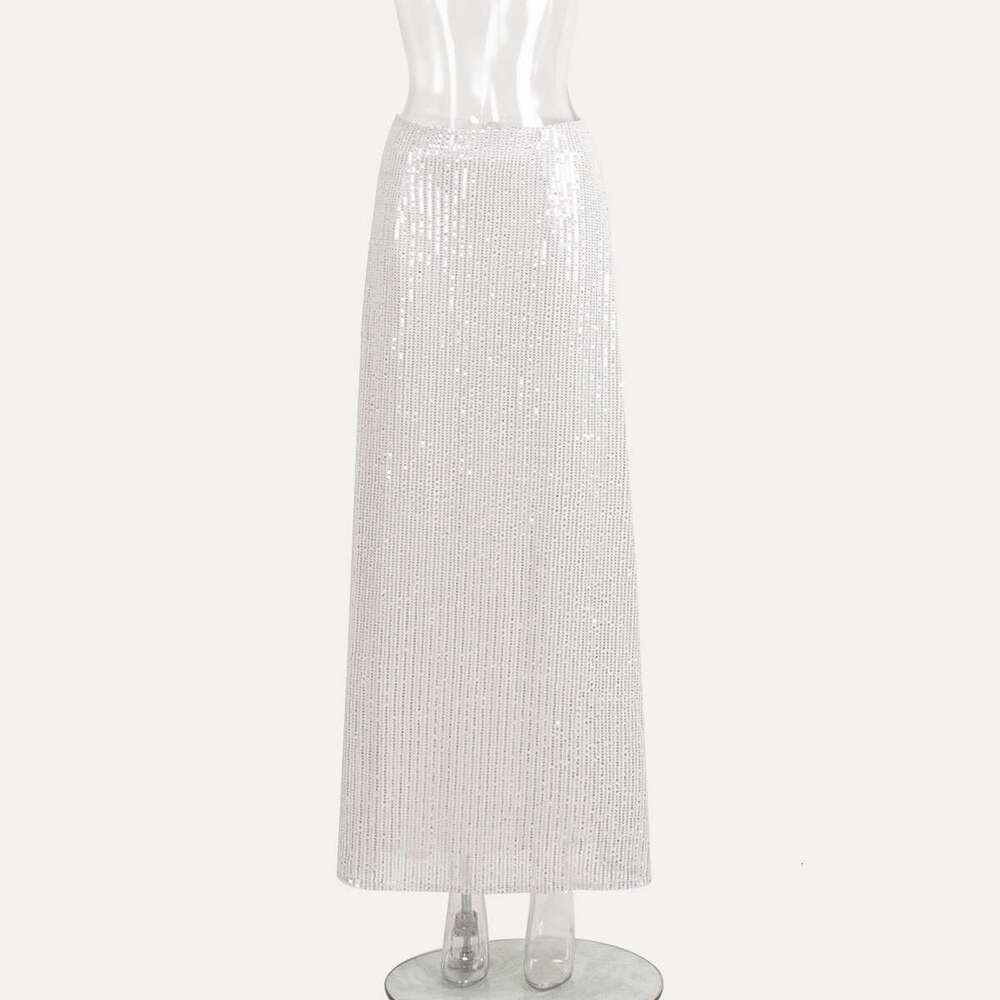 New Women's Street Fashion Long Sexy Hot Girl Sequin Midi Skirt B5