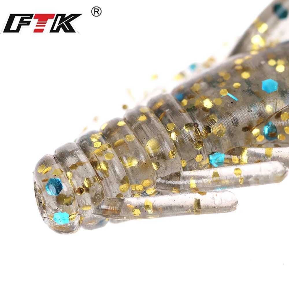 FTK Fishing Lure 20 pcs Insect Baits WobbLEr Soft Jig Gift Wobbling Lifelikelure Swimbait Bass Silicone Saltwater Z250717