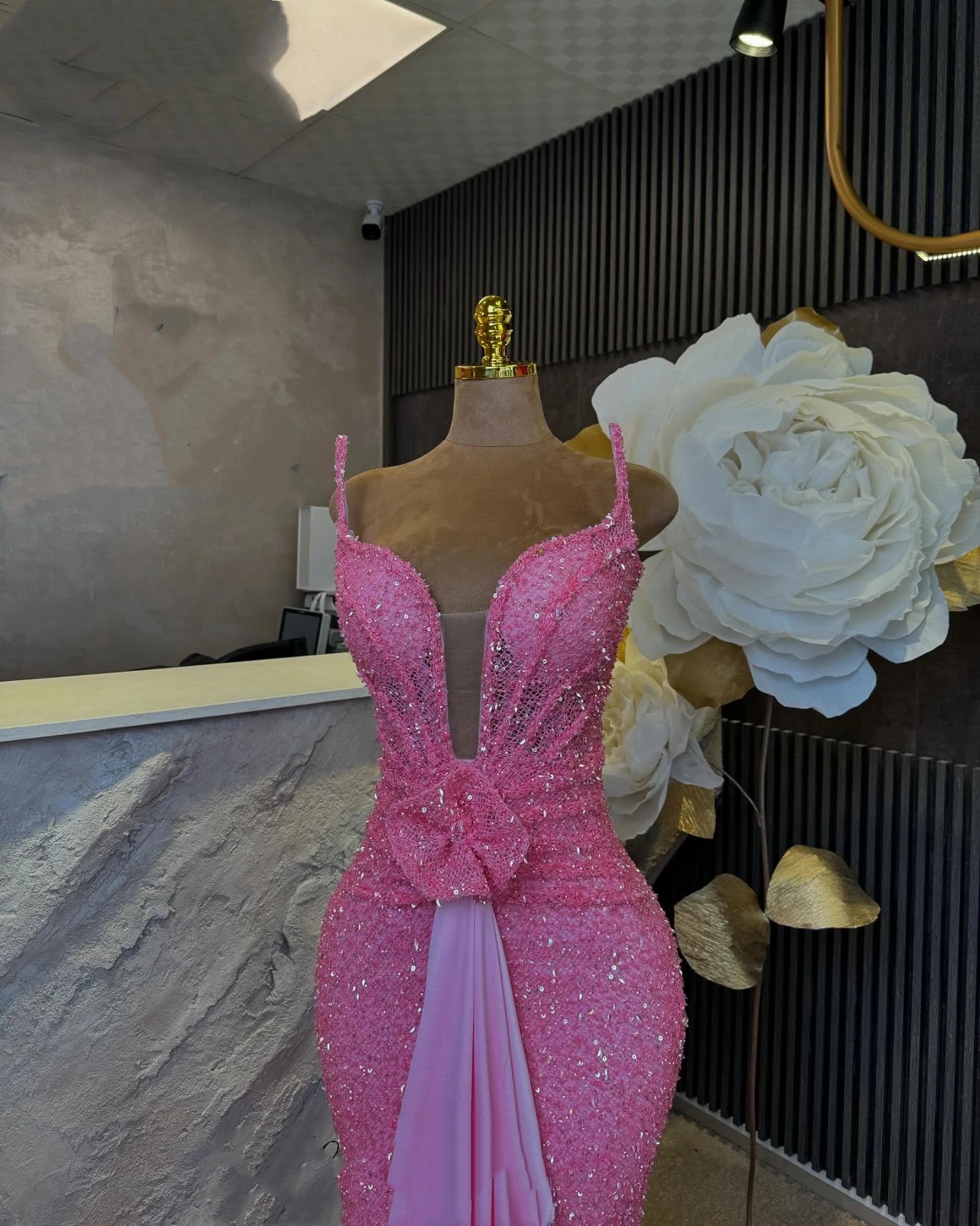 Designer Mermaid Women Evening Dresses Sweetheart Neck Sleeveless Gown 3D Appliques Sequins Dress For Party Custom Made