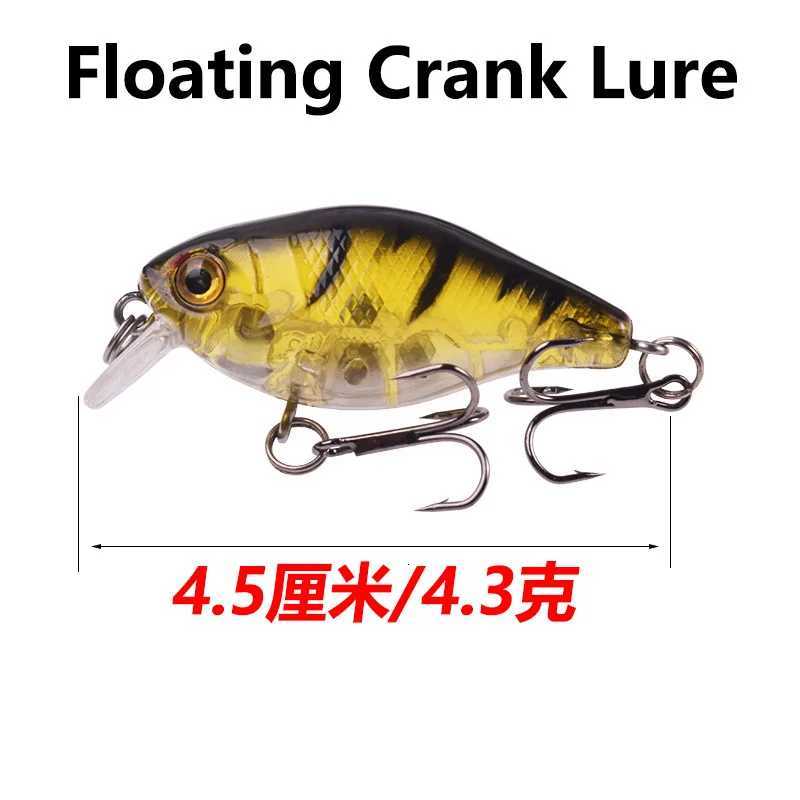 1Pcs Crankbait Minnow Fishing Lure 45mm 4g Wobblers Artificial Hard Bait Floating Sea Bass Lure Plastic Fish Fishing Tackle Z250717
