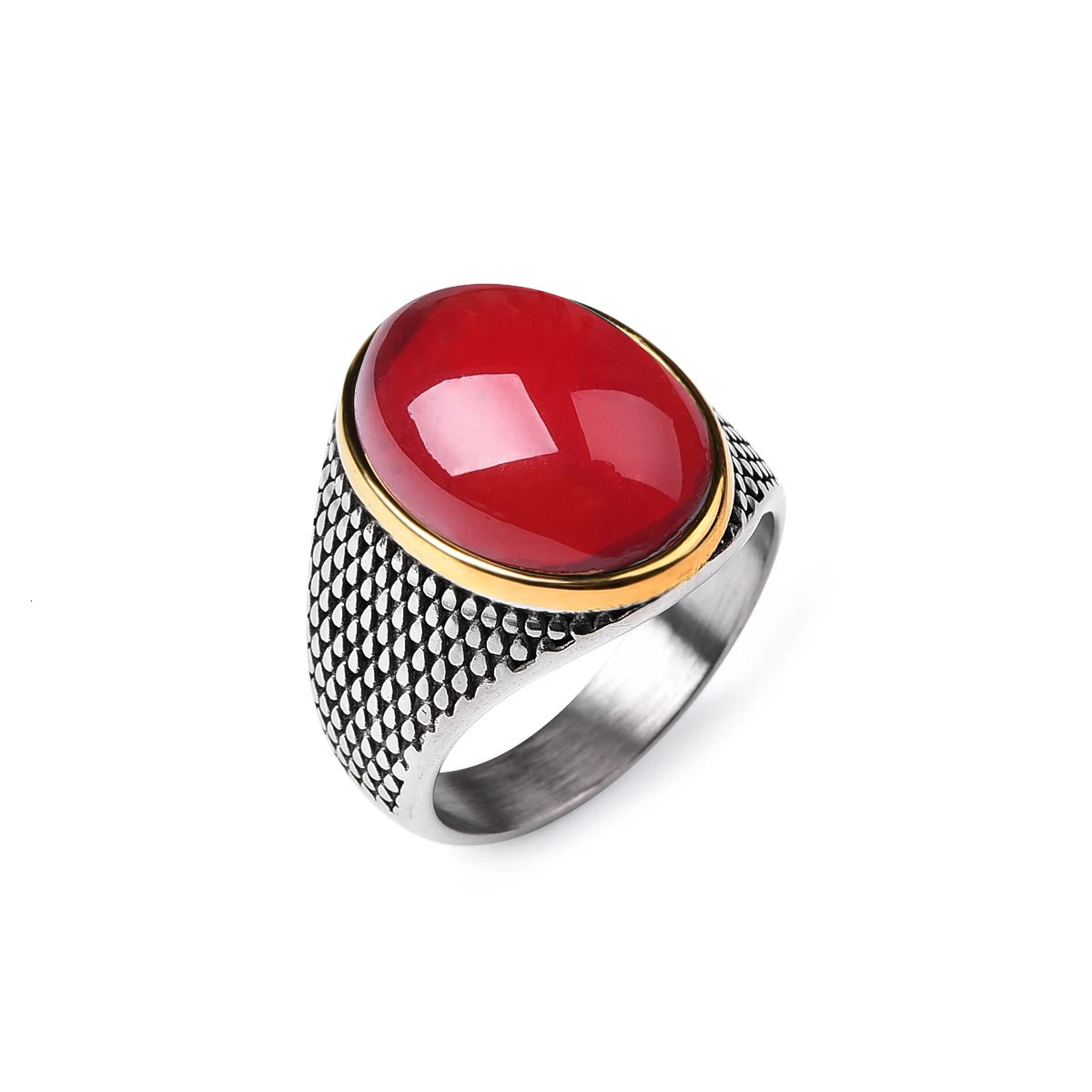 Mens/Women 316LStainless Steel Onyx Texture Gilded Rings Classic Fashion Trend Jewelry High Quality Products 250716