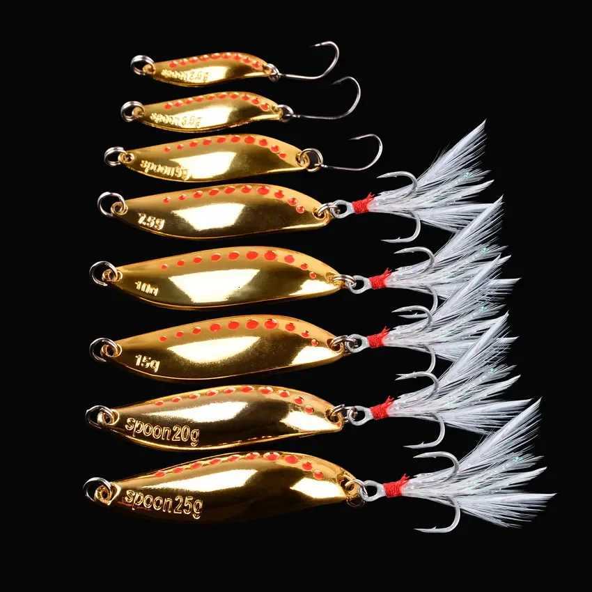 Metal Vib Leech Spinners Spoon Lures 2.5g 5g 7.5g 10g 15g 20g 25g 30g Artificial Bait Lure Fishing Tackle for Bass Pike Perch Z250717