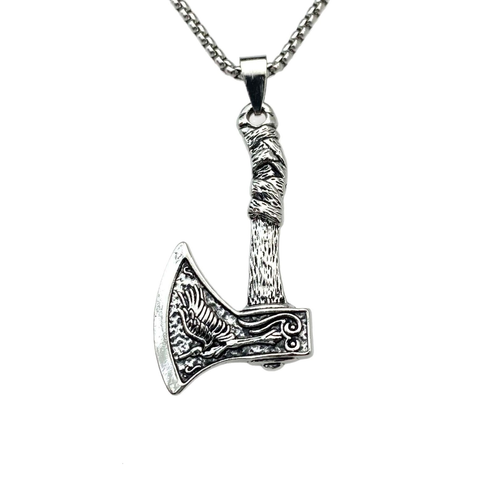 Luxury Jewelry Designer Jewelry Cross-border Hot-selling European And American Viking Pirate And Celtic Axe Alloy Pendant Stainless Steel Necklace Acc