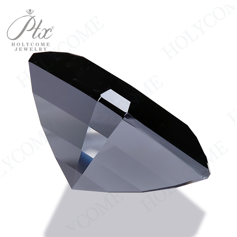 High Quality Asscher Cut 6x6mm~12x12mm 1ct to 10ct Moissanite Diamond Making Jewelry Black Lab Created Moissanite Gemstone with GRA Certificate