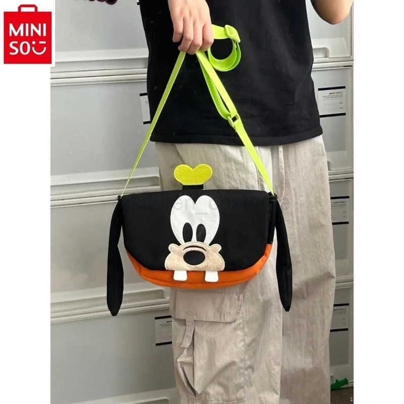 Disney Retro Disney Goofy Cute Cartoon Canvas Handbag Couple Multifunctional Storage Versatile Crossbody Phone Bag W250717
