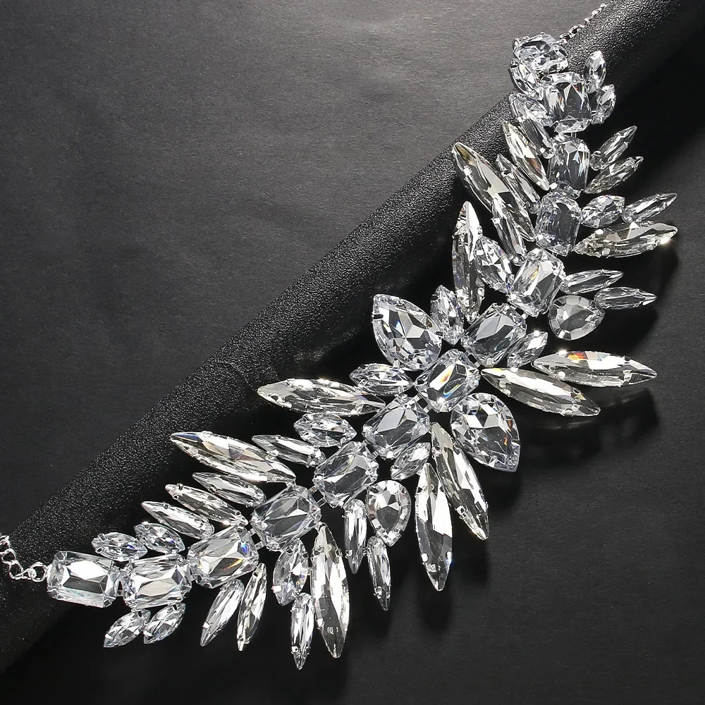 Stonefans Vintage Statement Geometric Choker Necklace Crystal Collar Fashion Statement Accessories for Women Jewelry Decor 250716