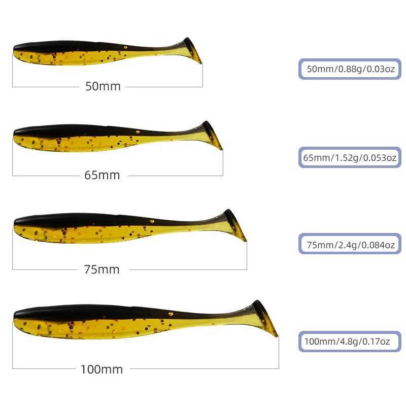 MEREDITH Easy Shiner 50mm 65mm 75mm 100mm WobbLErs Carp Fishing Soft Lures Silicone Artificial Plastic Baits Z250717