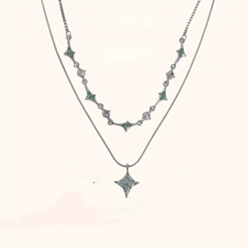 Beach Resort Style Beaded Star Pendant Necklace Women Cool Double Layered Stacking n Holiday Accessories Jewelry 250715