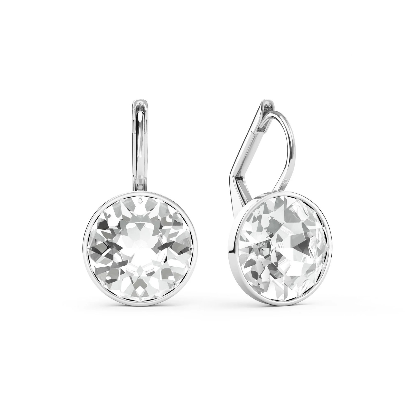 Silver Color Bella Drop Earring for Women Christmas Birthday Original Crystals from Austria Round Cut Dangle Pierced Jewelry250714