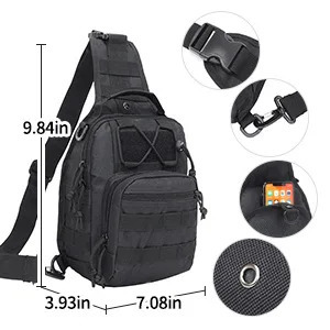 Tactical Chest Pack - Military Camo Sling Bag for Outdoor Sports EDC Unisex Molle Crossbody Bag with Quick Access Pockets 250716