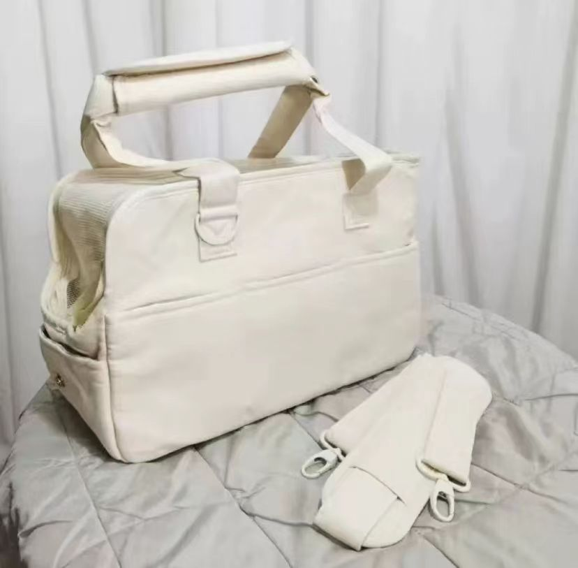 Cat Carrier expandable top Large cat carrier soft side pet bag Dog bag suitable for large cat folding puppy travel bag semi-open top cove Pet bag