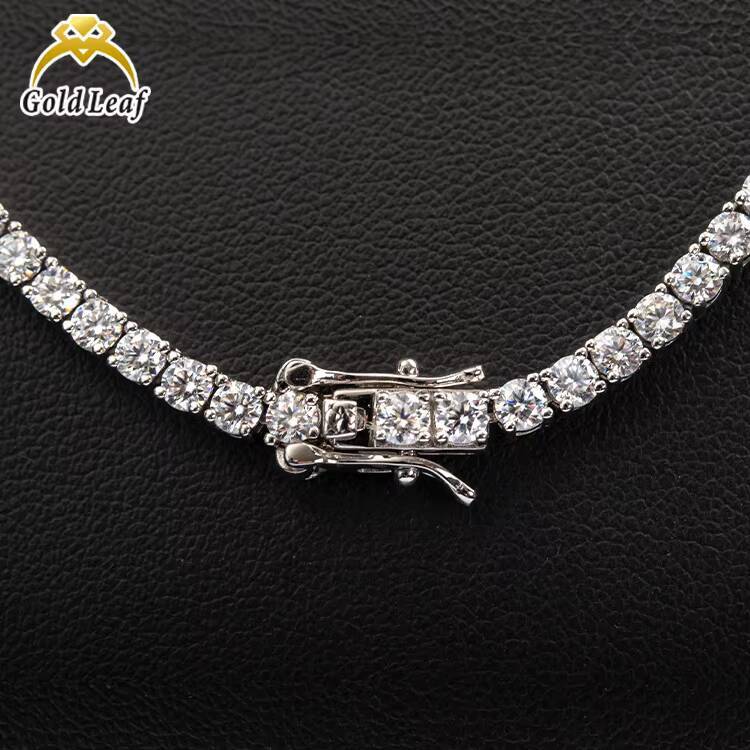 Lab Grown Diamond Tennis Chain Necklace Bracelet CVD IGI Certified Vvs Iced Out 18k 14k 10k Solid Gold Diamond Chain