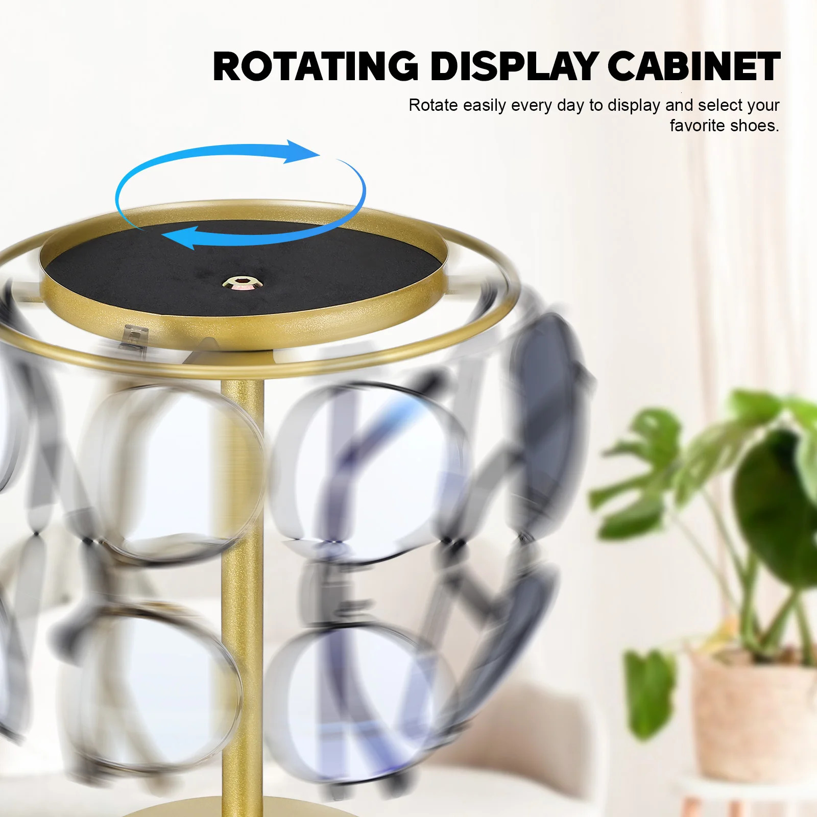 Glasses Display Stand Rotating Sunglasses Display Holder Eyeglasses Rack With Storage Tray Tabletop Eyewear Organizer 250716