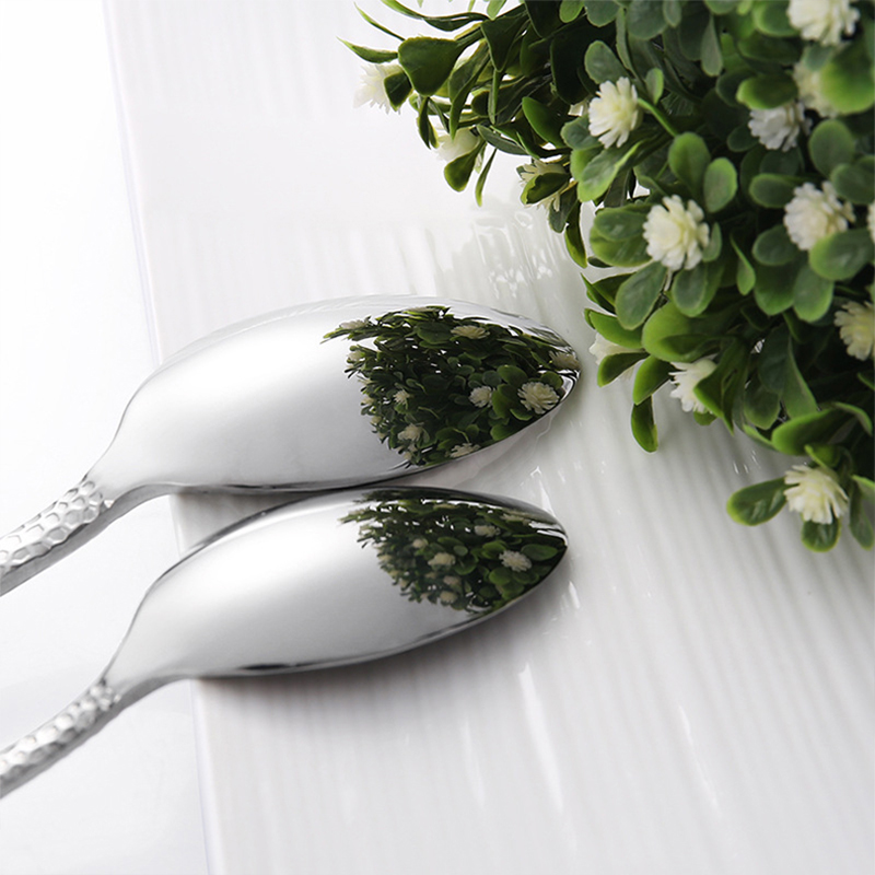 New 430 stainless steel spoons, knives and forks, fish-scale Western tableware set