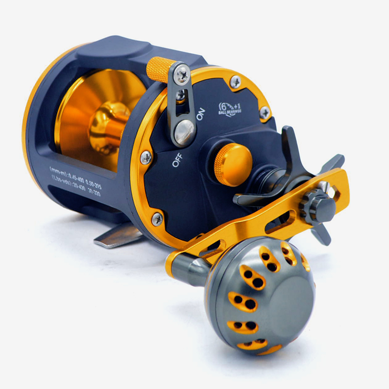 Camekoon Conventional Star Drag Reel 26 LB Max Drag 4.1:1 Gear Ratio Right Handed Level Wind Baitcasting Fishing