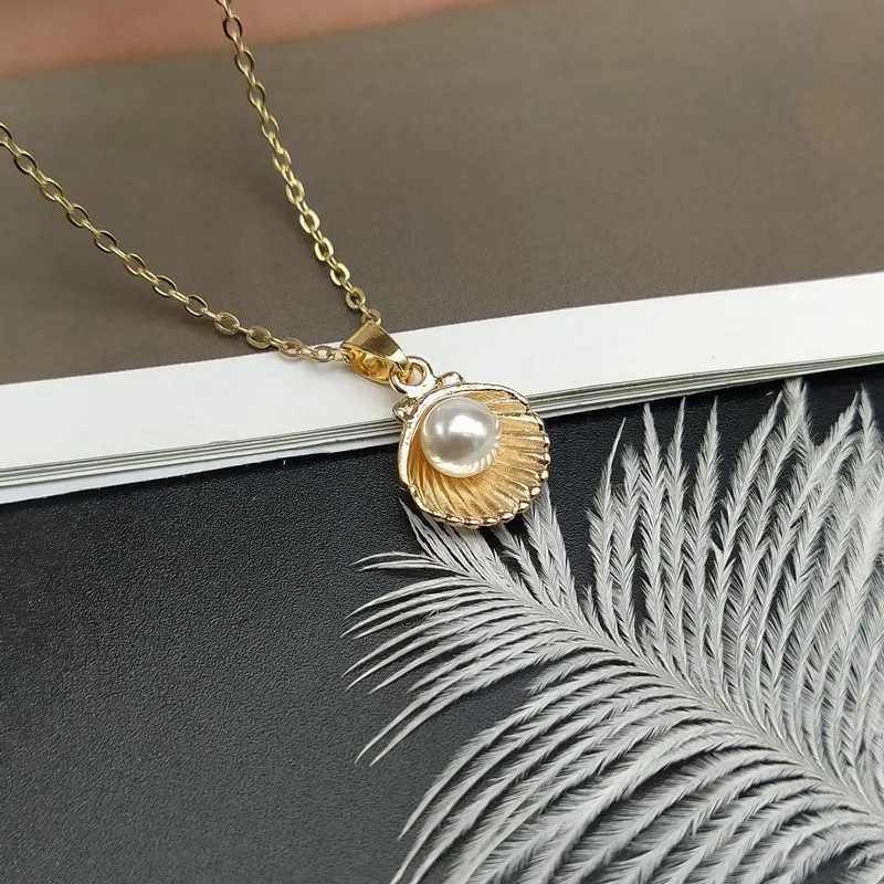 Trendy Fashion Shell Imitation Pearl Pendant Necklace For Women Fashion Collar Neck Jewelry Wholesale Dropshipping XJ250717