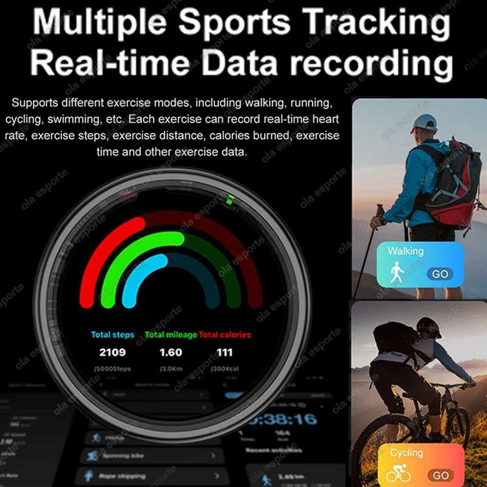 New Smart Ring R11 LED Display Screen Gesture Sweep Video Heart Rate Sleep Monitor 5ATM Waterproof Wireless Charging Rings 2025 W250819