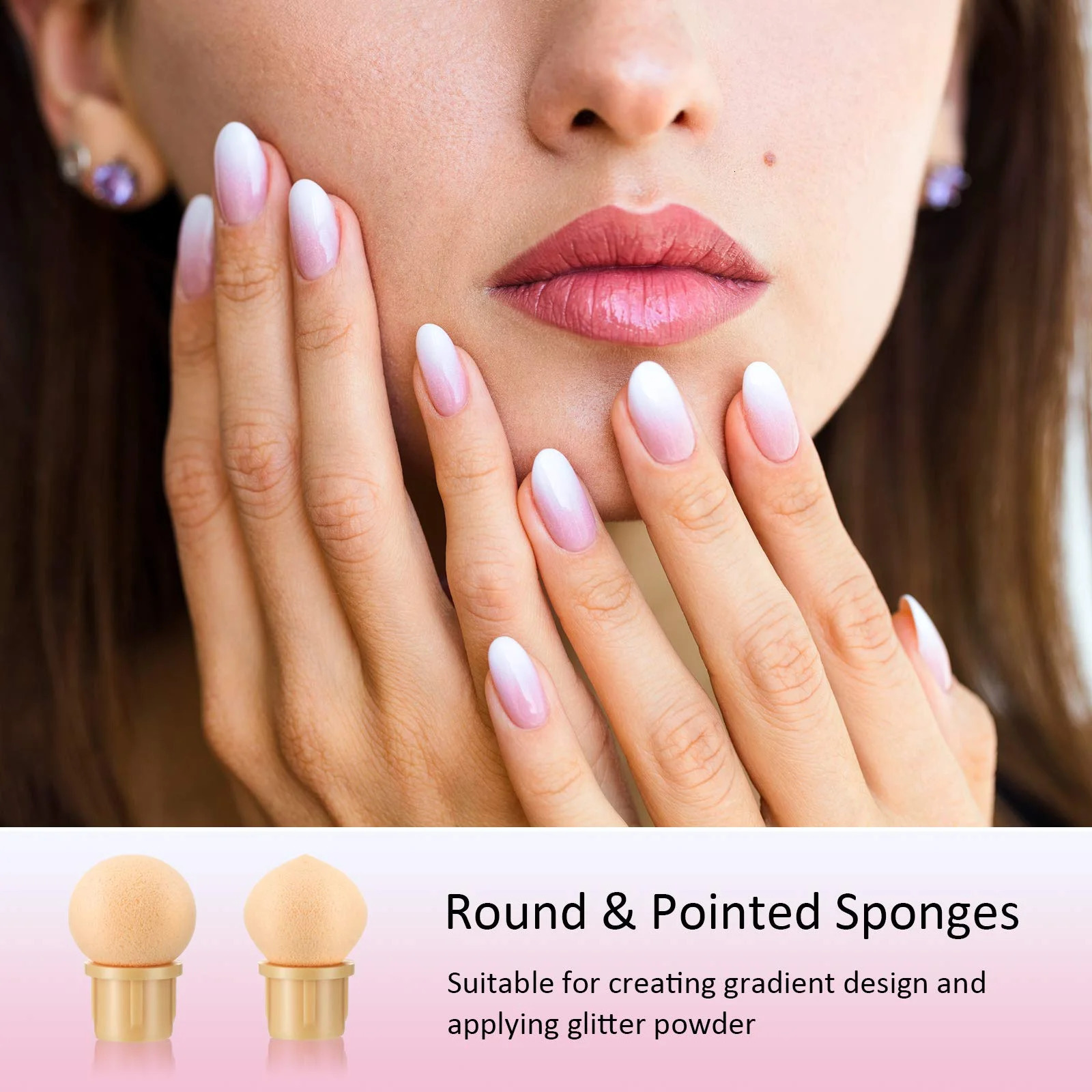 Sponge Nail Brush Picking Dotting Gradient Pen Brush Double Head Sponge Nail Brush Handle Acrylic Nail Painting Brush 250716