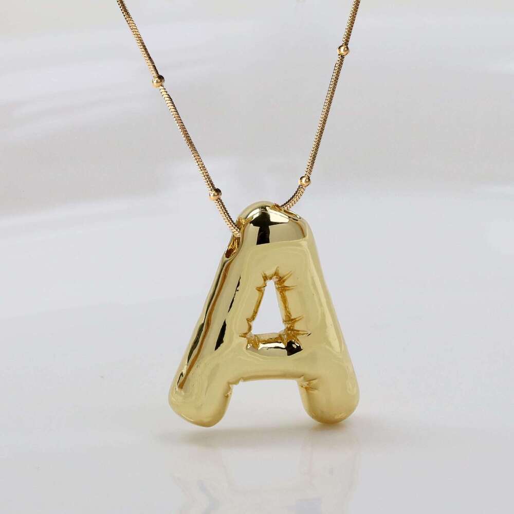 Fashion 26 English Letter Necklace for Women Stainless Steel Pendant Hip Hop Accessories Direct Shipping