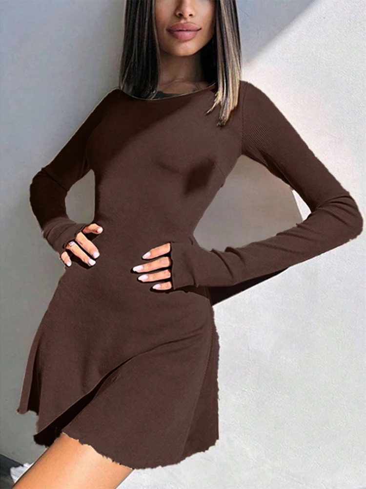 Womens Sexy Club Long Sleeve Bodycon Dress Suitable For Nightclub Family Party Vacation Leisure 250809