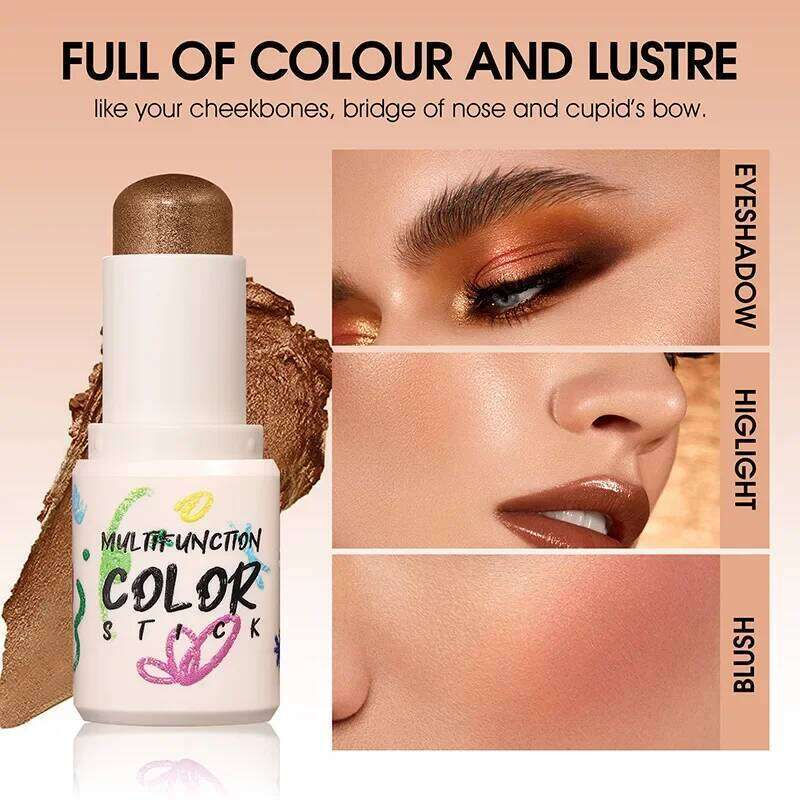 Blush Eyeshadow Stick Dia Highlighter Cream Pink Glitter Face Contour Shimmer Illuminator Makeup Cosmetics X250717