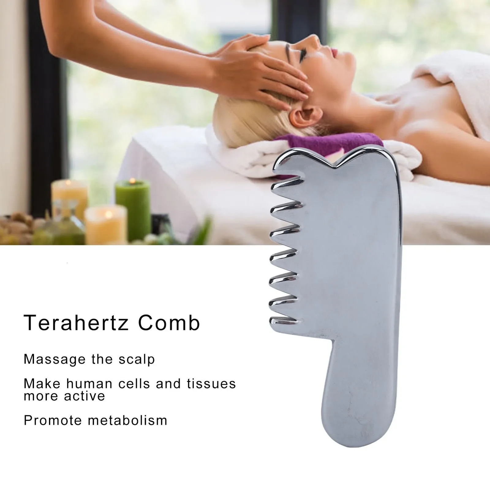Comb Natural Energy Stone Terahertz Massage Lightweight Portable Shaving V Face Beauty Comb 250716