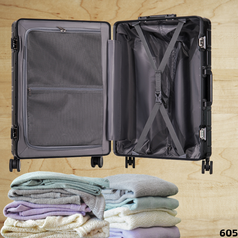 Durable Aluminum Alloy Luggage: Silent Universal Wheels & Pull Rod - Compact Boarding Case for Leisure and Business
