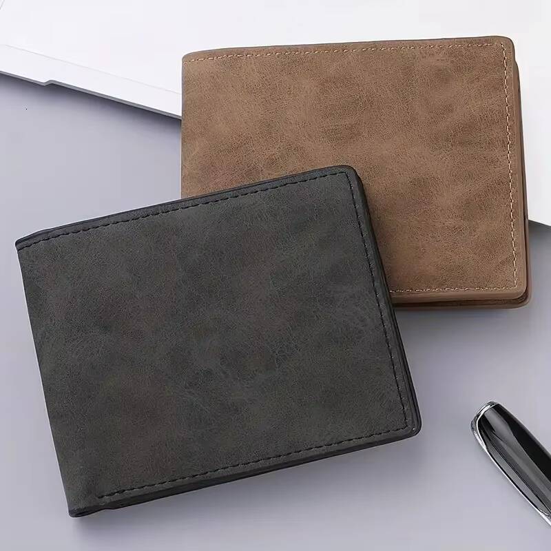 Mens Simple Soft PU Leather Vintage Thin Wallet Credit Card Holder ddmynov