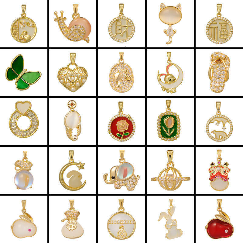 Tiktok Kuaishou Live Pendant Micro Pave Zirconia Internet Celebrity Collarbone Chain DIY Accessories Necklace Women's Jewelry Fb5