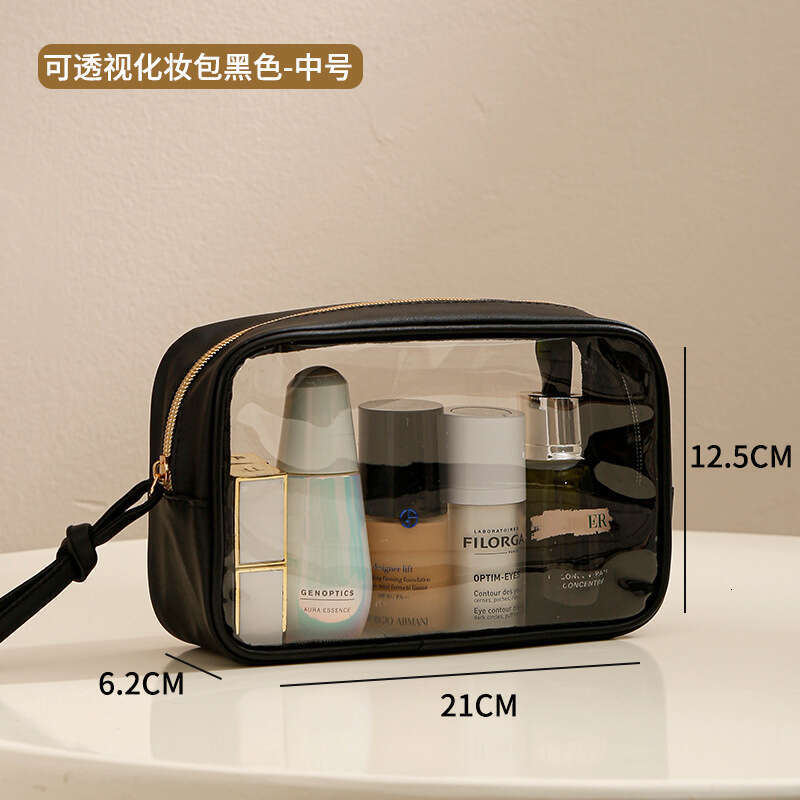 Outdoor Travel Makeup Large Capacity Waterproof PVC Cosmetic Organizer Portable Handheld Toiletry Bag