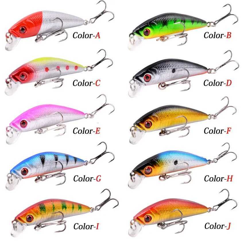Aorace Minnow Fishing Lure 70mm 8g 3D Eyes Crankbait wobbler Artificial Plastic Hard Bait Fishing Tackle Z250717