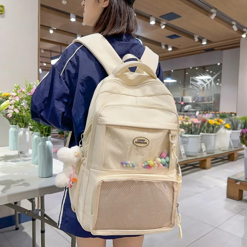 Cute Small Appetite Transparent Ita Bag Female Korean All-match Students Transparent Display Large-capacity Shoulder Bags 250714