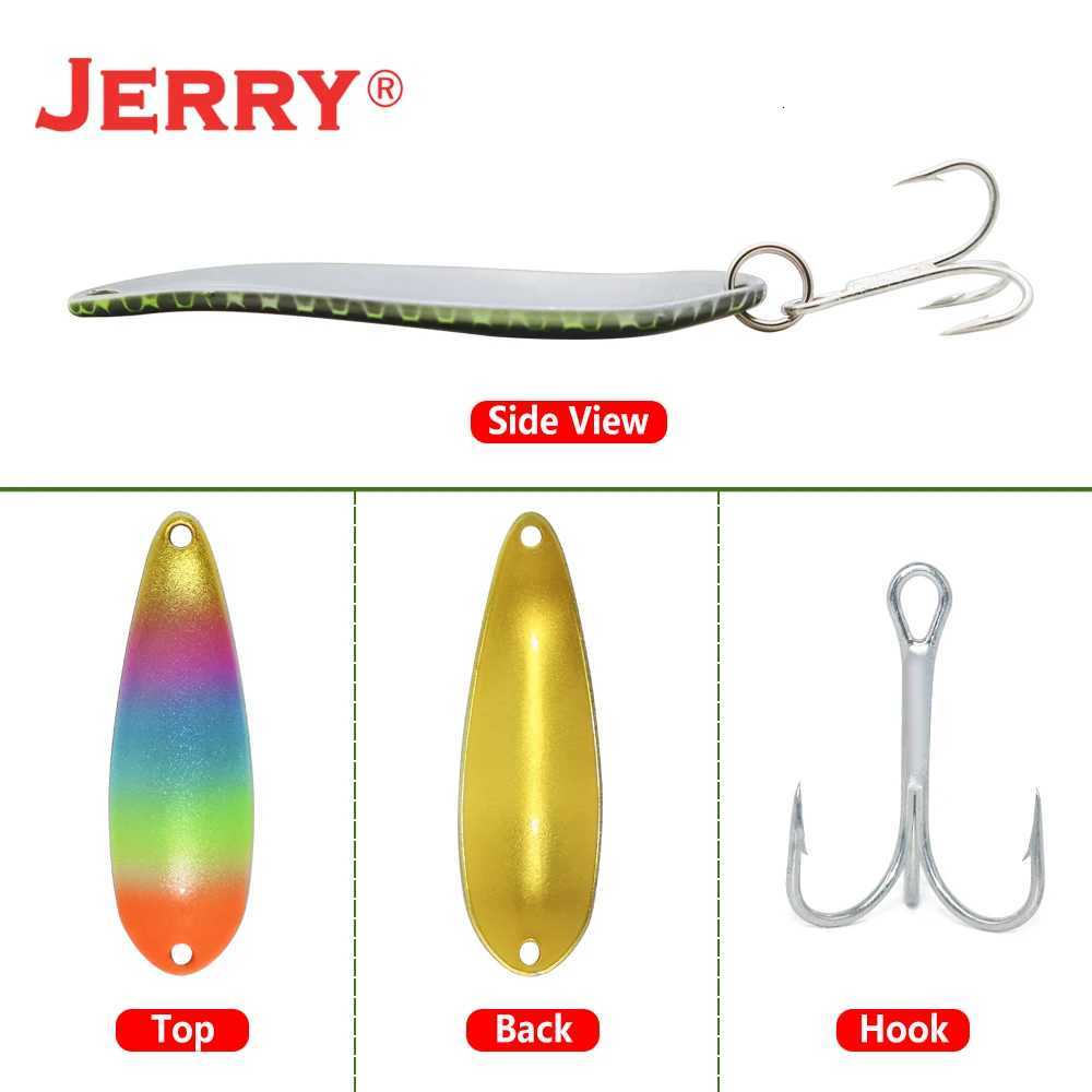 Jerry Perseus Winter Fishing Lure Spoon 7.5g Treble Hook Metal Fishing Tackle Artificial Hard Bait For Bass Pike Z250717