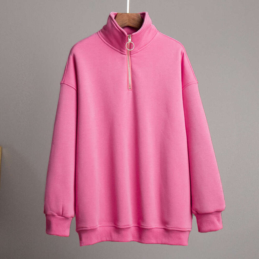 Autumn Winter Women's Unisex Fashion Street Style Loose Zip-Up Hoodie B5