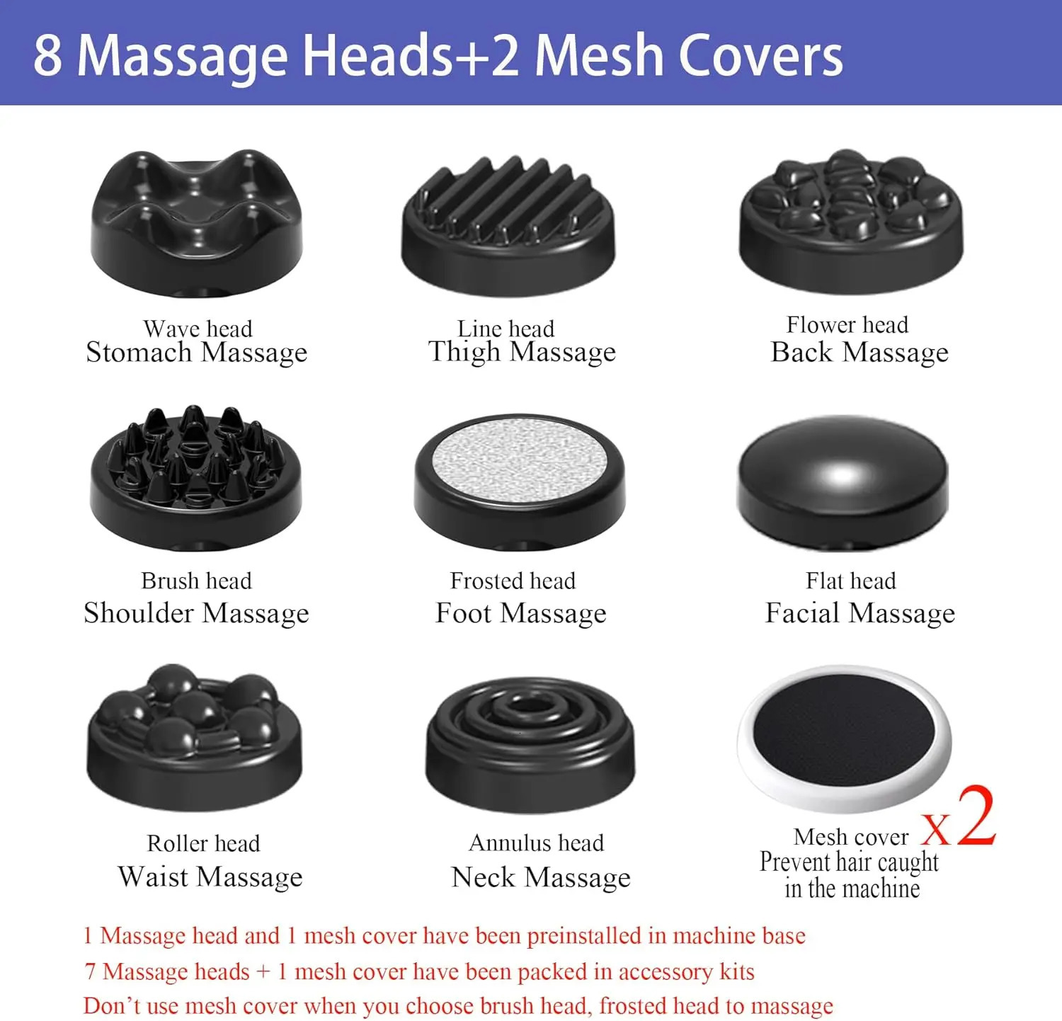 Electric massager with 8 massage heads for tummy legs and hips to help shape the body relax the body and relieve stress. 250716