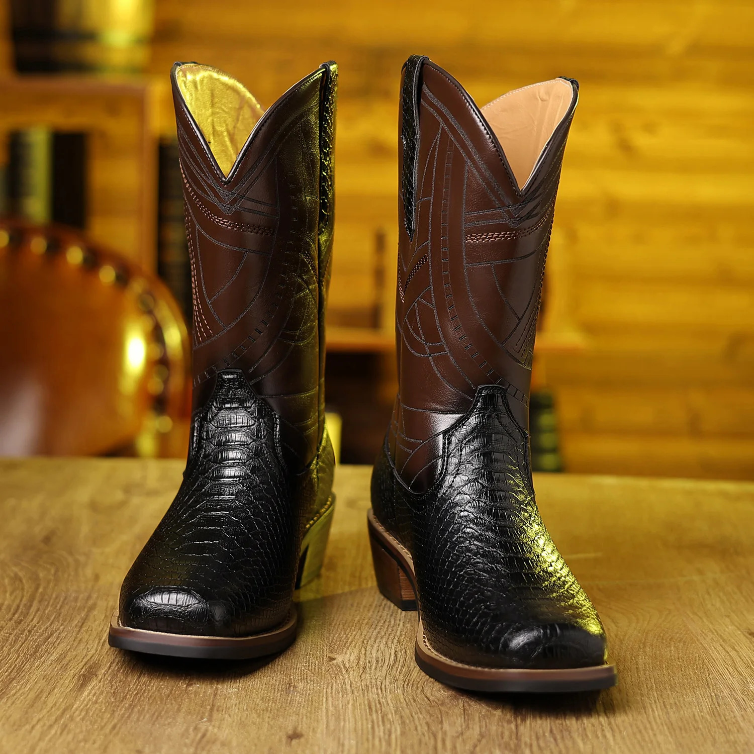 Mens High Heels Western Cowboy Boots Outdoor Sports Knight Boots Mens Boots 250715