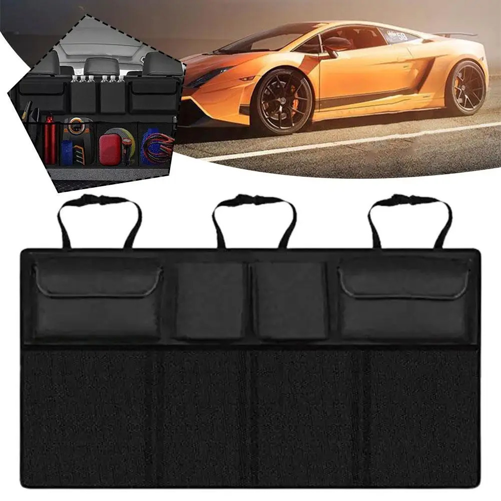 Car Trunk Organizer Adjustable Backseat Storage Bag Net High Capacity Multi-use Oxford Automobile Seat Back Organizers Universal 250715