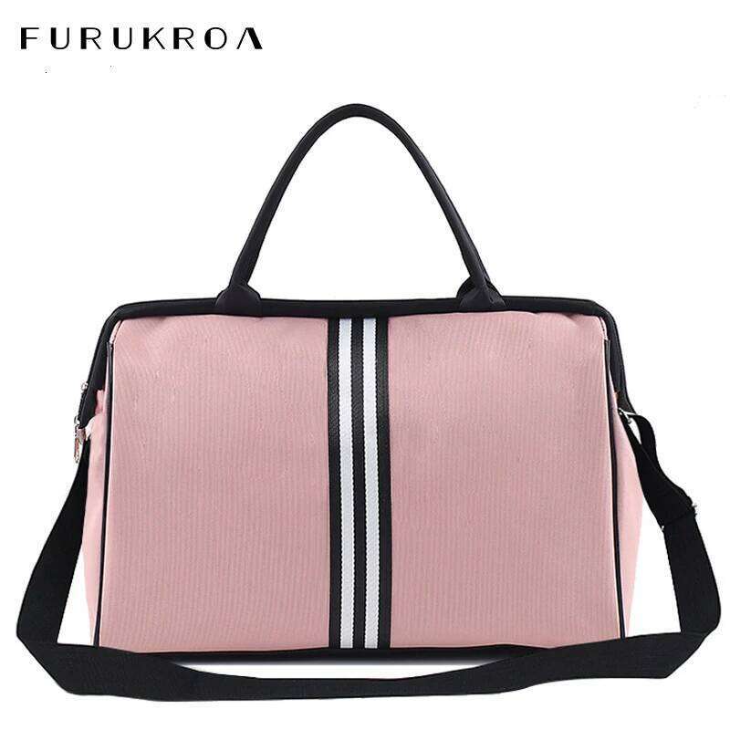 designer bag luxury bag Portable Travel Female Big Fiess Duffel Bag Men Weekend Bags Nylon Overnight Striped Women Handbags Bolsas Vie Xa637b