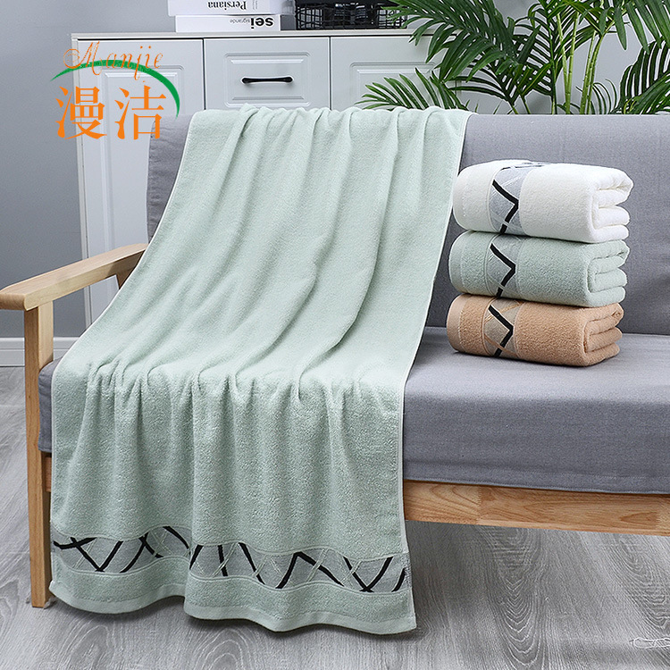 2 packs of new pure cotton large bath towels for men and women household soft absorbent bath couple adult wrap towel thickened adult beach towels whol