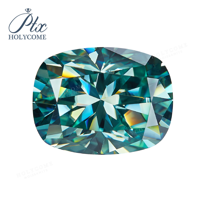 Factory Sale Original Color Green Moissanite Brilliant Cut Various Shapes 0.1ct to 10ct High Quality VVS1 Clarity Loose Moissanite for Fashion Jewelry