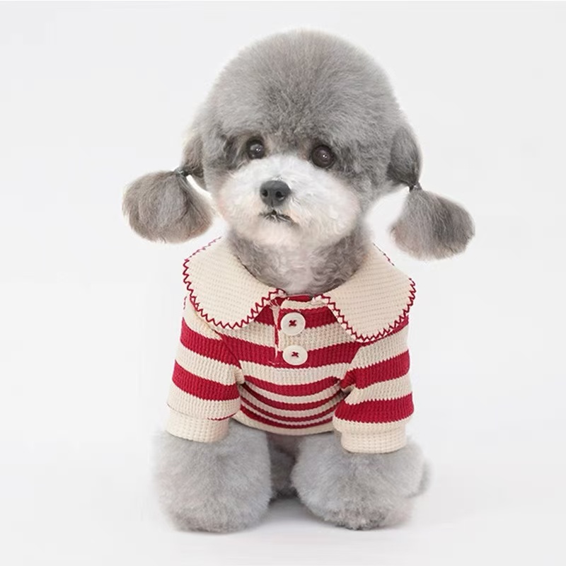 T735 Pet dog pajamas Teddy Bichon Schnauzer Pomeranian dog plaid shirt thin Korean style trendy cat pajamas