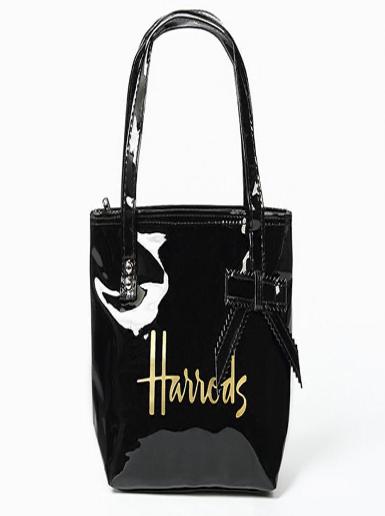 Fashion PVC Casua Belt Knot Shopping Bag Fashion Handbag Harrods Top Handles Tote Bag For Women2705207