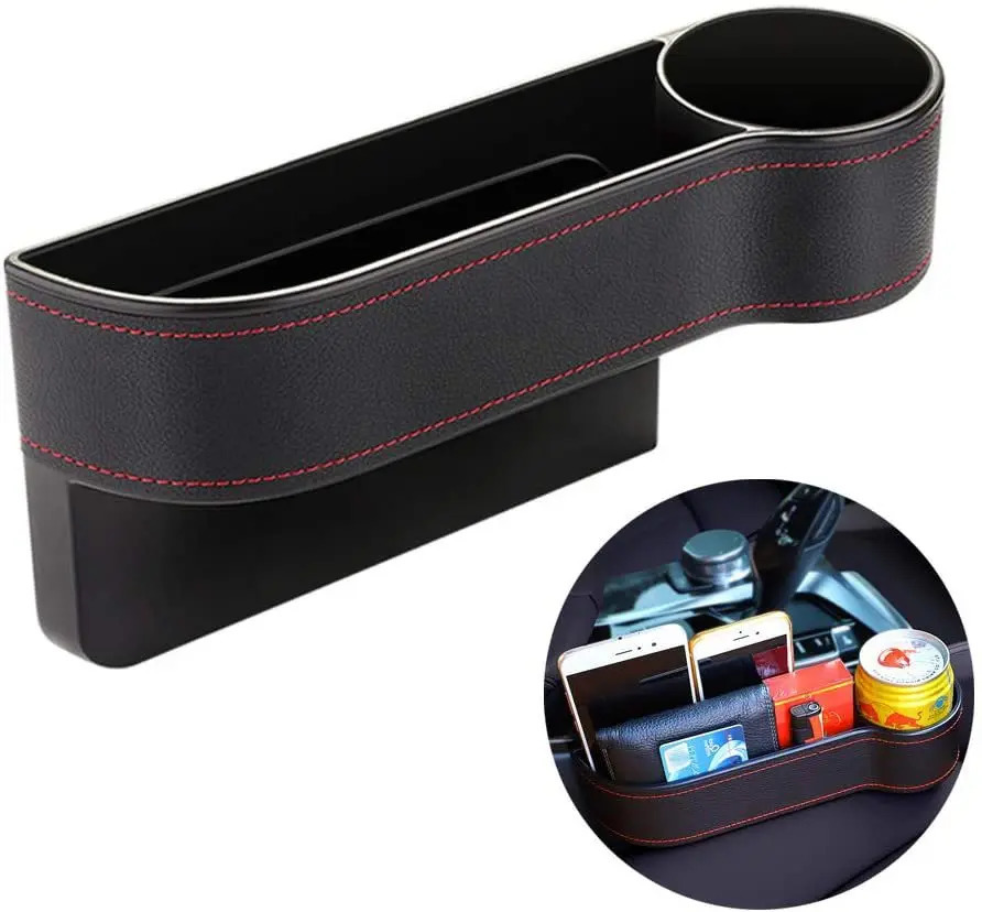 Car Seat Slot Cup Holder Storage Box Multifunctional Center Control Armrest Box Rechargeable Leakproof Slot Plug Car Storage Box 250715