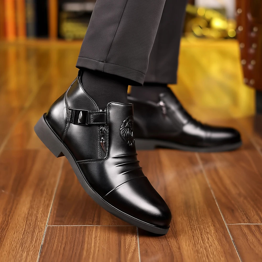 Mioeert Lightweight Casual Chukka Ankle Boots Dress For Men Slip On Fashion Dress Shoes For Men 250717